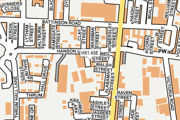 HX1 4SE map - OS OpenMap – Local (Ordnance Survey)