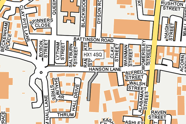 HX1 4SQ map - OS OpenMap – Local (Ordnance Survey)