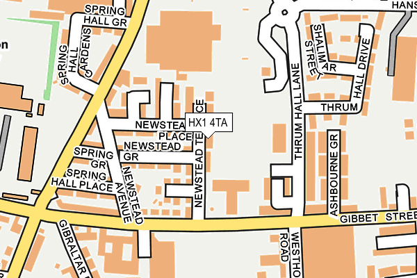 HX1 4TA map - OS OpenMap – Local (Ordnance Survey)