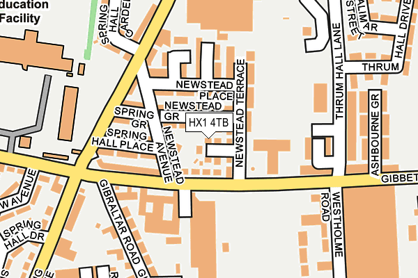 HX1 4TB map - OS OpenMap – Local (Ordnance Survey)