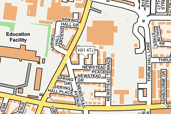 HX1 4TJ map - OS OpenMap – Local (Ordnance Survey)