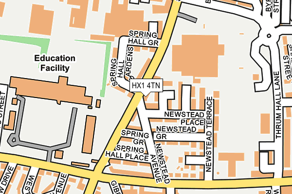 HX1 4TN map - OS OpenMap – Local (Ordnance Survey)