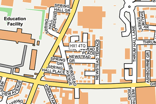 HX1 4TQ map - OS OpenMap – Local (Ordnance Survey)