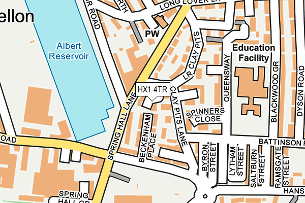 HX1 4TR map - OS OpenMap – Local (Ordnance Survey)