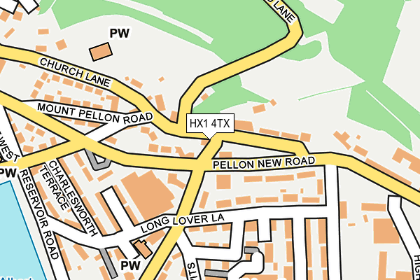 HX1 4TX map - OS OpenMap – Local (Ordnance Survey)