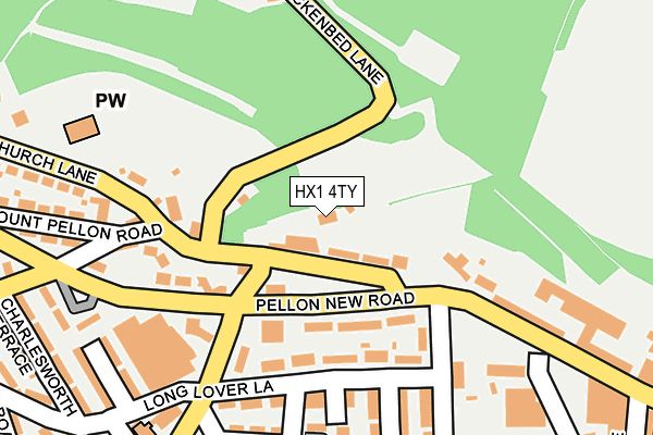 HX1 4TY map - OS OpenMap – Local (Ordnance Survey)
