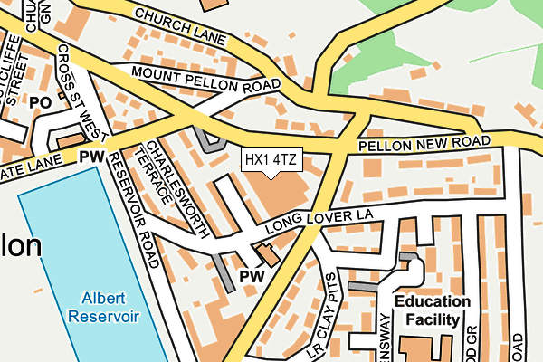 HX1 4TZ map - OS OpenMap – Local (Ordnance Survey)