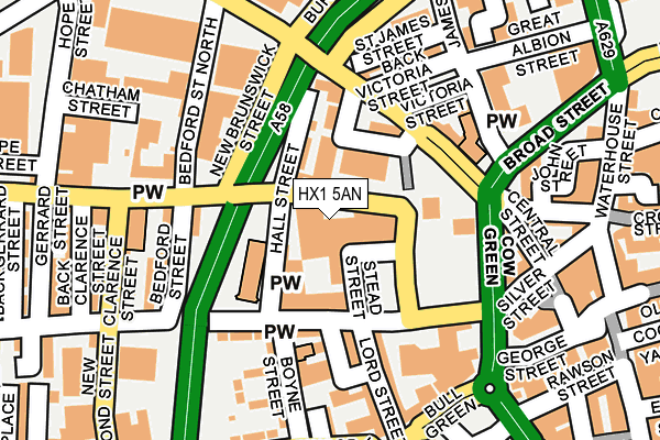 HX1 5AN map - OS OpenMap – Local (Ordnance Survey)