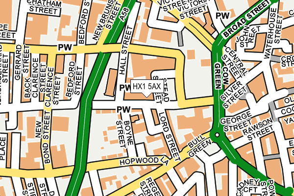 HX1 5AX map - OS OpenMap – Local (Ordnance Survey)