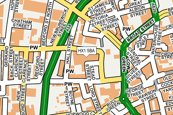 HX1 5BA map - OS OpenMap – Local (Ordnance Survey)