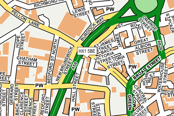 HX1 5BE map - OS OpenMap – Local (Ordnance Survey)