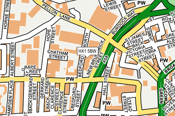 HX1 5BW map - OS OpenMap – Local (Ordnance Survey)