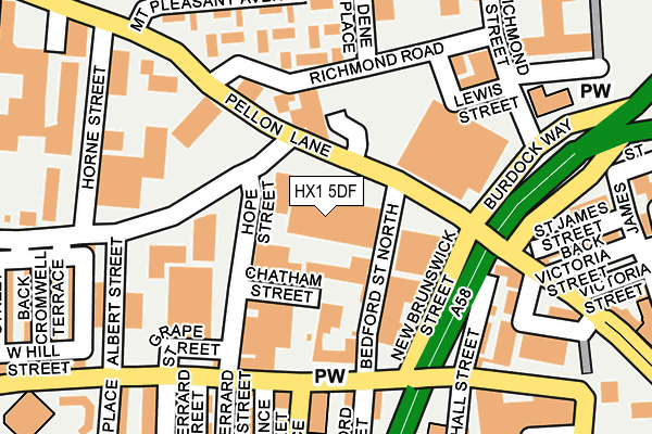 HX1 5DF map - OS OpenMap – Local (Ordnance Survey)
