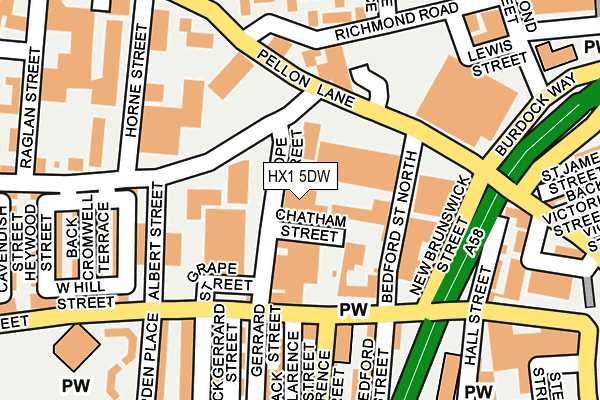 HX1 5DW map - OS OpenMap – Local (Ordnance Survey)