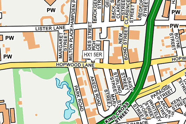 HX1 5ER map - OS OpenMap – Local (Ordnance Survey)