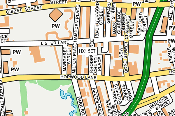 HX1 5ET map - OS OpenMap – Local (Ordnance Survey)