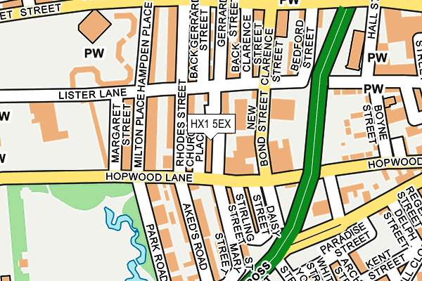 HX1 5EX map - OS OpenMap – Local (Ordnance Survey)
