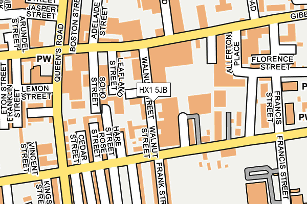 HX1 5JB map - OS OpenMap – Local (Ordnance Survey)