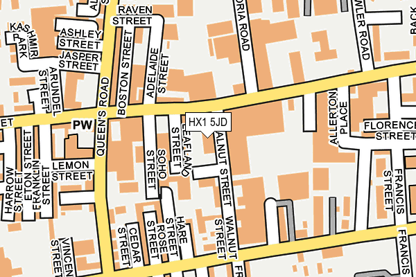 HX1 5JD map - OS OpenMap – Local (Ordnance Survey)