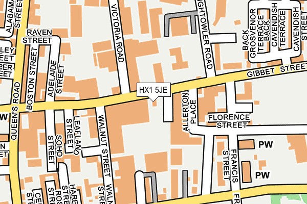 HX1 5JE map - OS OpenMap – Local (Ordnance Survey)