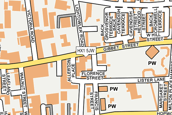 HX1 5JW map - OS OpenMap – Local (Ordnance Survey)