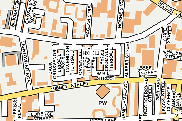 HX1 5LJ map - OS OpenMap – Local (Ordnance Survey)