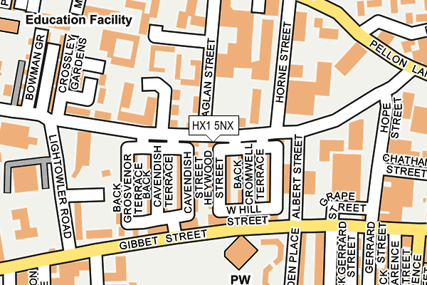 HX1 5NX map - OS OpenMap – Local (Ordnance Survey)