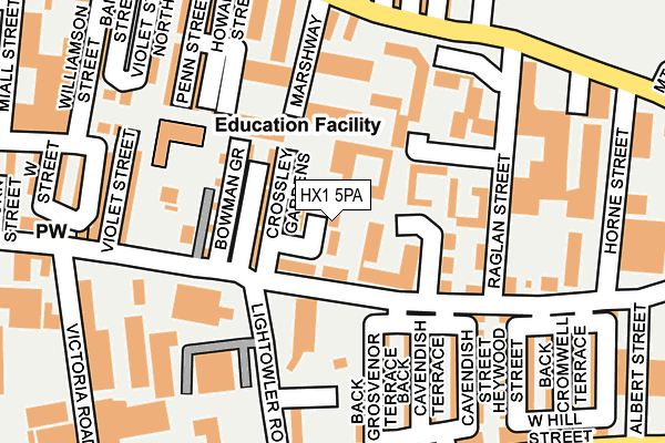 HX1 5PA map - OS OpenMap – Local (Ordnance Survey)