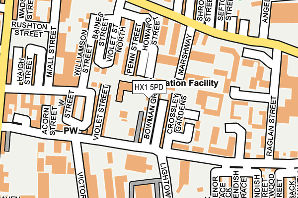 HX1 5PD map - OS OpenMap – Local (Ordnance Survey)