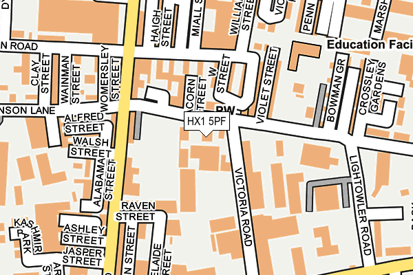 HX1 5PF map - OS OpenMap – Local (Ordnance Survey)