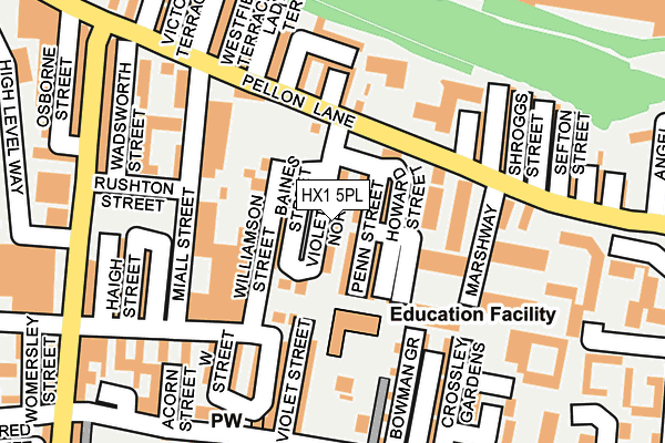 HX1 5PL map - OS OpenMap – Local (Ordnance Survey)