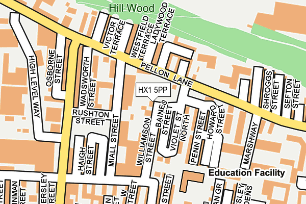 HX1 5PP map - OS OpenMap – Local (Ordnance Survey)