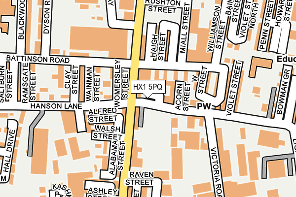 HX1 5PQ map - OS OpenMap – Local (Ordnance Survey)