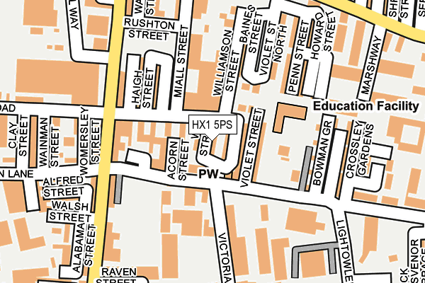HX1 5PS map - OS OpenMap – Local (Ordnance Survey)