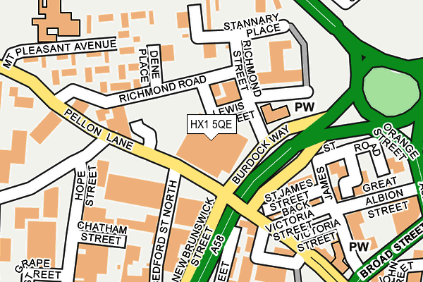 HX1 5QE map - OS OpenMap – Local (Ordnance Survey)