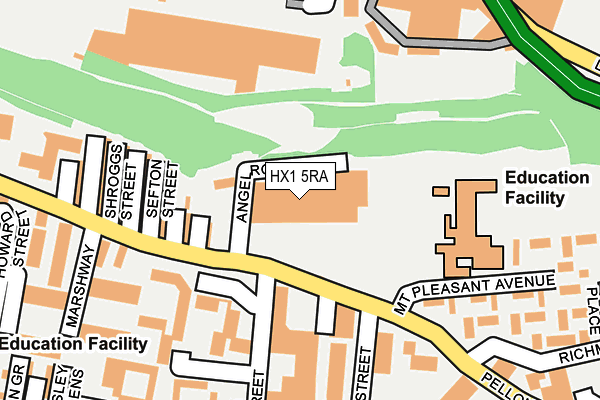 HX1 5RA map - OS OpenMap – Local (Ordnance Survey)