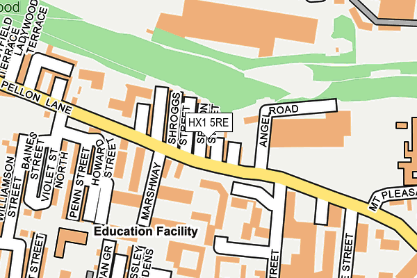 HX1 5RE map - OS OpenMap – Local (Ordnance Survey)
