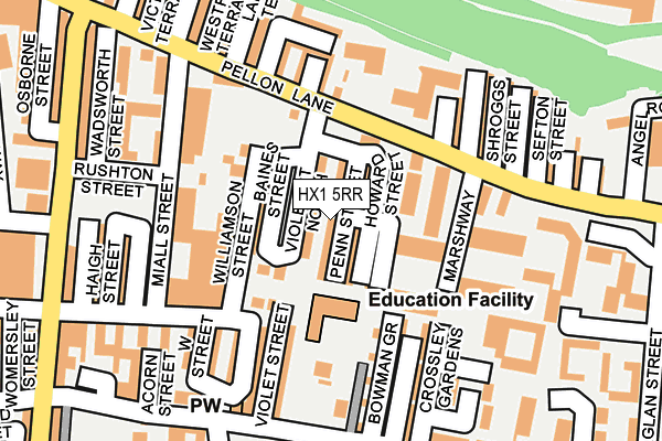 HX1 5RR map - OS OpenMap – Local (Ordnance Survey)