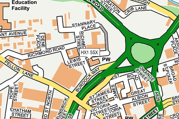 HX1 5SX map - OS OpenMap – Local (Ordnance Survey)