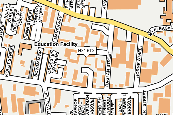 HX1 5TX map - OS OpenMap – Local (Ordnance Survey)