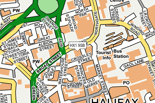 HX1 9SB map - OS OpenMap – Local (Ordnance Survey)
