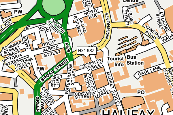 HX1 9SZ map - OS OpenMap – Local (Ordnance Survey)