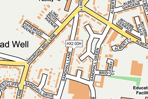 HX2 0DH map - OS OpenMap – Local (Ordnance Survey)