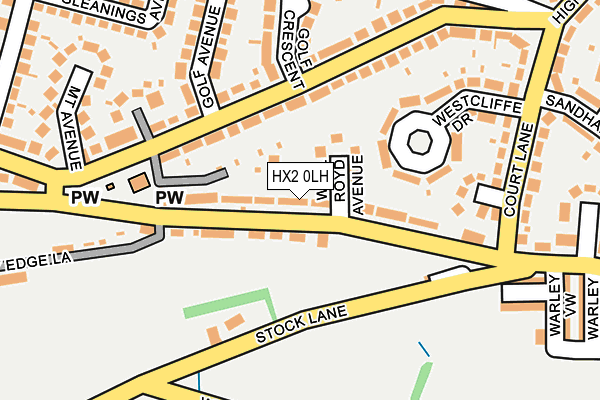 HX2 0LH map - OS OpenMap – Local (Ordnance Survey)