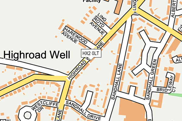 HX2 0LT map - OS OpenMap – Local (Ordnance Survey)