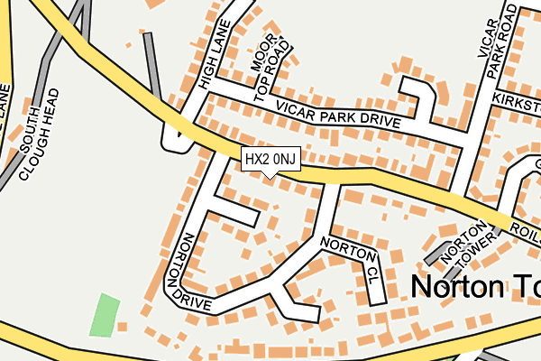 HX2 0NJ map - OS OpenMap – Local (Ordnance Survey)