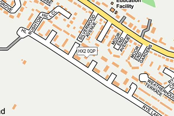 HX2 0QP map - OS OpenMap – Local (Ordnance Survey)