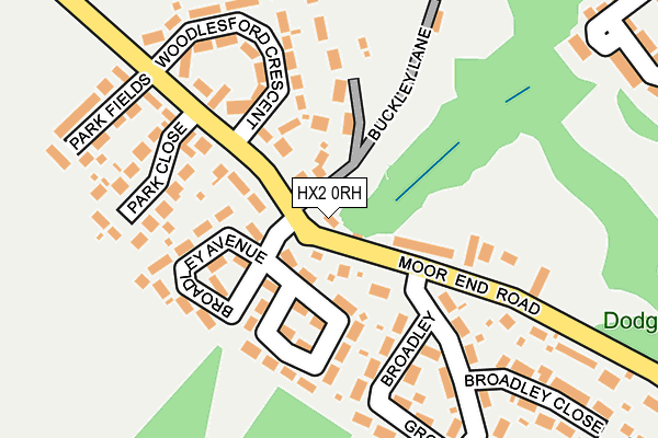 HX2 0RH map - OS OpenMap – Local (Ordnance Survey)