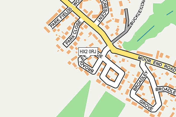 HX2 0RJ map - OS OpenMap – Local (Ordnance Survey)