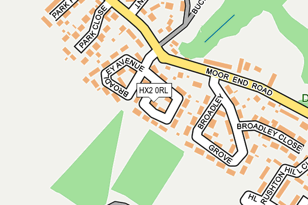 HX2 0RL map - OS OpenMap – Local (Ordnance Survey)